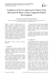 Validation of Novel Approach to Detect Type Mismatch Problem Using Component Based Development