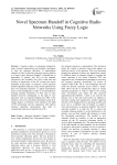 Novel Spectrum Handoff in Cognitive Radio Networks Using Fuzzy Logic