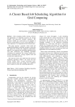 A Cluster Based Job Scheduling Algorithm for Grid Computing
