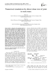 Numerical simulation for direct shear test of joint in rock mass