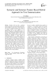 Syntactic and Sentence Feature Based Hybrid Approach for Text Summarization