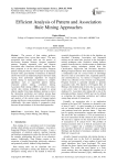 Efficient Analysis of Pattern and Association Rule Mining Approaches