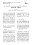 Six Algorithms for Frequency Offset Estimation in OFDM Systems