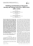 Modeling and Simulation of integrated steering and braking control for vehicle active safety system