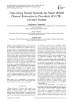 Time-Delay Neural Network for Smart MIMO Channel Estimation in Downlink 4G-LTE-Advance System