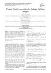 Chaotic Firefly Algorithm for Solving Definite Integral