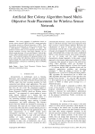 Artificial Bee Colony Algorithm based Multi-Objective Node Placement for Wireless Sensor Network