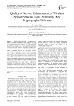 Quality of Service Enhancement of Wireless Sensor Network Using Symmetric Key Cryptographic Schemes