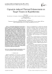 Capsaicin-induced Thermal Enhancement on Target Tissues in Hyperthermia