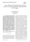 A new efficient 2D combined with 3D CAD system for solitary pulmonary nodule detection in CT images