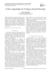 A New Algorithm for Voting in Social Networks