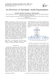 An Overview of Automatic Audio Segmentation