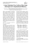 Cosine Modulated Non-Uniform Filter Bank with Improved Computational Efficiency