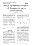 Design and Implementation of a Power Efficient Pulse-shaping Finite Impulse Response Filter on a Field Programmable Gate Array Chip