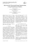 Intravascular Ultrasound Image Segmentation Using Morphological Snakes