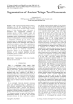 Segmentation of Ancient Telugu Text Documents