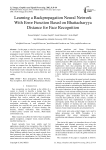 Learning a Backpropagation Neural Network With Error Function Based on Bhattacharyya Distance for Face Recognition