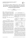 Psychological Status Monitoring with Cerebral Blood Flow, Electroencephalogram and Electro-oculogram Measurements