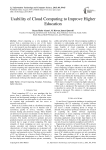 Usability of Cloud Computing to Improve Higher Education