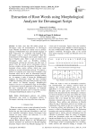 Extraction of Root Words using Morphological Analyzer for Devanagari Script