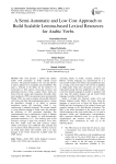 A Semi-Automatic and Low Cost Approach to Build Scalable Lemma-based Lexical Resources for Arabic Verbs