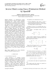 Inverse Matrix using Gauss Elimination Method by OpenMP