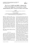 The Use of ANFIS and RBF to Model and Predict the Inhibitory Concentration Values Determined by MTT Assay on Cancer Cell Lines