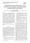 Extending the Syntax and Semantics of the Hybrid Functional-Object-Oriented Scripting Language FOBS with FEDELE