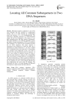 Locating All Common Subsequences in Two DNA Sequences