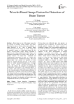 Wavelet Based Image Fusion for Detection of Brain Tumor