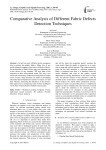 Comparative Analysis of Different Fabric Defects Detection Techniques