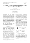 A Unique Wavelet Steganography Based Voice Biometric Protection Scheme
