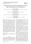 Efficient Sensor-Cloud Communication using Data Classification and Compression