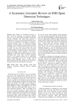 A Systematic Literature Review on SMS Spam Detection Techniques