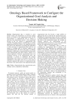 Ontology Based Framework to Configure the Organizational Goal Analysis and Decision-Making