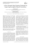 A New Dynamic Data Cleaning Technique for Improving Incomplete Dataset Consistency