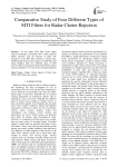 Comparative Study of Four Different Types of MTI Filters for Radar Clutter Rejection