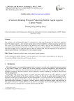 A Security Routing Protocol Protecting Mobile Agent Against Cluster Attack