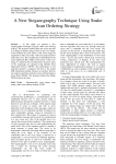 A New Steganography Technique Using Snake Scan Ordering Strategy