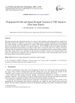 Propagation Profile and Signal Strength Variation of VHF Signal in Ekiti State Nigeria