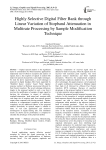 Highly Selective Digital Filter Bank through Linear Variation of Stopband Attenuation in Multirate Processing by Sample Modification Technique