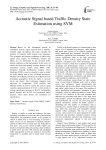 Acoustic Signal based Traffic Density State Estimation using SVM