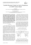 Variable Structure Control on Active Suspension of 4 DOF Vehicle Model