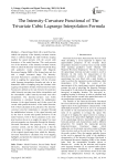 The Intensity-Curvature Functional of The Trivariate Cubic Lagrange Interpolation Formula