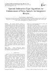 Spectral Subtractive-Type Algorithms for Enhancement of Noisy Speech: An Integrative Review