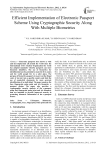 Efficient Implementation of Electronic Passport Scheme Using Cryptographic Security Along With Multiple Biometrics