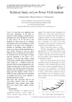 Technical Study on Low Power VLSI methods