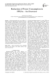 Reduction of Power Consumption in FPGAs - An Overview