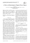 A Note on Determinant of Square Fuzzy Matrix