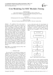 Cost Modeling for SOC Modules Testing